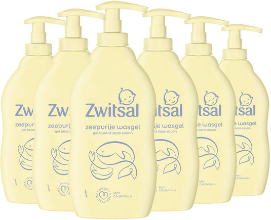 Zwitsal - zeepvrije wasgel - baby - 6 x 400 ml