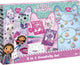 Totum gabby's poppenhuis knutselpakket xl 3 in 1 bedel armbandjes maken speelgoed meisjes, diamond paint, spraypens en sjablonen - gabby's dollhouse cadeautip knutselen creatief speelgoed