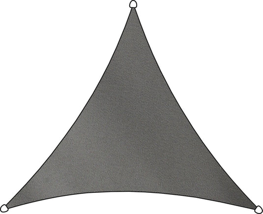 Livin' outdoor livn schaduwdoek como polyester driehoek 5m antraciet - 100% uv-bescherming - dikte doek: 160 gr m2 - inclusief bevestigingskoord en 5 mm dikke rvs bevestigingsringen