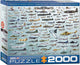 Eurographics - evolutie van militaïre vliegtuigen [evolution of military aircraft] - 2000 stukjes 97×68cm (b×h) - legpuzzel