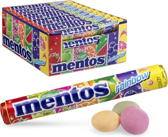 Mentos rainbow - snoep - vegan - 1x40rollen