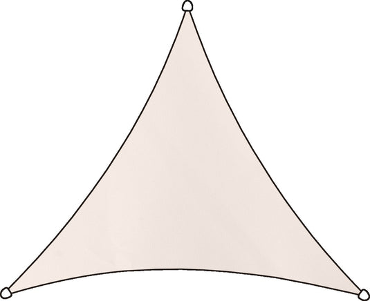 Livin' outdoor livn schaduwdoek livigno oxford driehoek 3.6m naturel - 95% uv-bescherming - dikte doek: 270 gr m2 - inclusief bevestigingskoord en rvs bevestigingsringen