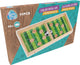 Eddy toys slingerschot voetbalspel 11 stuks - tafelspel voor 2 spelers - houten speelbord met 10 schijfjes - snel actiespel voor kinderen en volwassenen - fling shot voetbalspel - 34x12x2cm