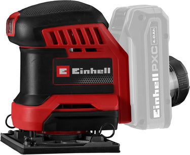 Einhell accu vlakschuurmachine te-os 18 113 li solo - power x-change - 18 v li-ion - schuuroppervlak: 113 x 101 mm - incl. 2 vellen schuurpapier - excl. accu en lader