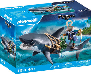 Playmobil pirates reuzenhaai met piraat 71793