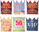 Eddy toys stoelhoes feest verjaardag – party chair cover – feest stoelhoes met kroon – stoelversiering verjaardag – willekeurig design - 50 x 50cm
