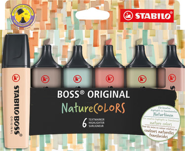 Stabilo tekstmarker boss original kleurenassortiment beitelpunt 6 stuks