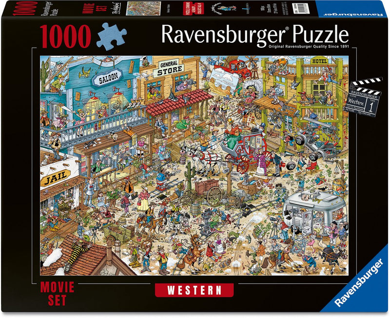 Load image into Gallery viewer, Ravensburger – ray’s comic series: movie set 1 – western – cartoon legpuzzel – 1000 stukjes
