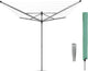 Brabantia lift-o-matic droogmolen - 60 m - met grondanker en beschermhoes - metallic grey