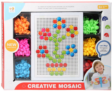 Lobbes mozaïek speelgoedset kleurrijk creatief spel 300-delig.