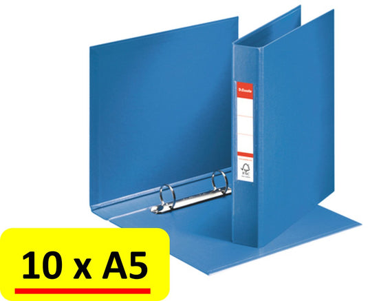 Esselte ringband vivida a5 2r pp 25mm blauw - 10 stuks