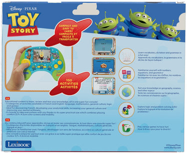 Lexibook stroom console® speelgoed story educatieve draagbare tweetalige pratende console met 100 activiteiten en 2,8 kleuren lcd-scherm in het frans en engels