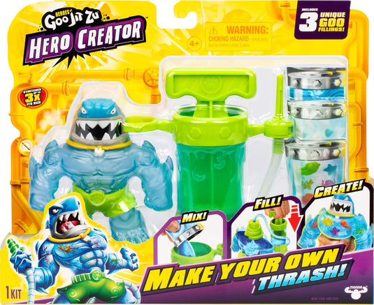 Goo jit zu heroes of hero creator thrash – diy - stretch figuur met creator chamber