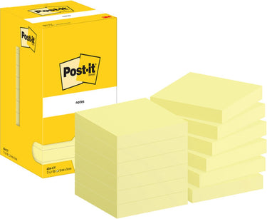Post-it zelfklevende memoblaadjes 654-cy 76x76mm effen geel