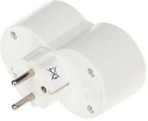 Legrand domino contactstop 2x2p+a aan voorzijde - wit-grijs