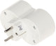 Legrand domino contactstop 2x2p+a aan voorzijde - wit-grijs