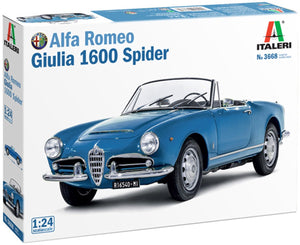 Italeri modelbouwpakket militaire voertuigen - 3668 alfa romeo giulia 1600 spider - auto plastic - 1:24 - modelbouw