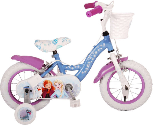 Disney Frozen 2 Kinderfiets - Meisjes - 12 inch - Blauw Paars - Twee handremmen