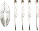 Point-virgule 5-delige set van kreeftenvorkjes en kreeftentang uit rvs 13.5x5.3x1cm