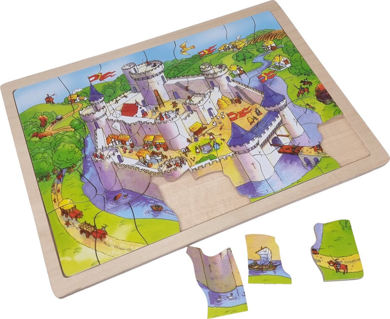 Load image into Gallery viewer, Playwood houten puzzel kasteel
