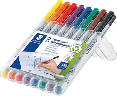 Staedtler lumocolor f non-permanent pen - box 8 kleuren