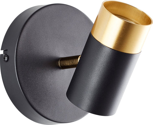 Brilliant ag brilliant vigolo - plafondspot - gu10 1x5w - 3000k - zwart goud