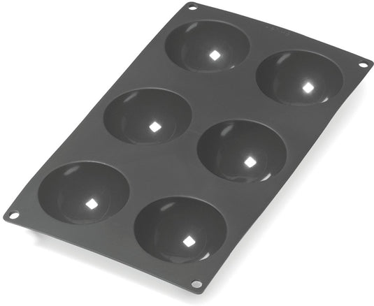 Lékué bakvorm - 6 halve bollen - siliconen - black