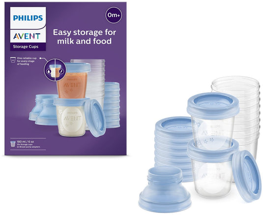 Philips avent bewaarbekers voor babyvoeding - 180 ml - 10 stuks - scf618 10