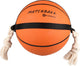 Flamingo hondenspeelgoed – matchball basketbal met touw – hondenspeelgoed – hondentouw – hond bal – honden bal – 53,5 cm – oranje