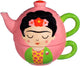 Sass belle frida kahlo theekan met kopje -