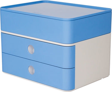 Han smart-box plus - allison - 2 lades + box - wit lichtblauw - ha-1100-84