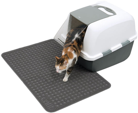 Catit cat it kattenbakmat grijs – comfortabele antislipmat om kattenbakvulling op te vangen – verkrijgbaar in s en l l - 90x60cm