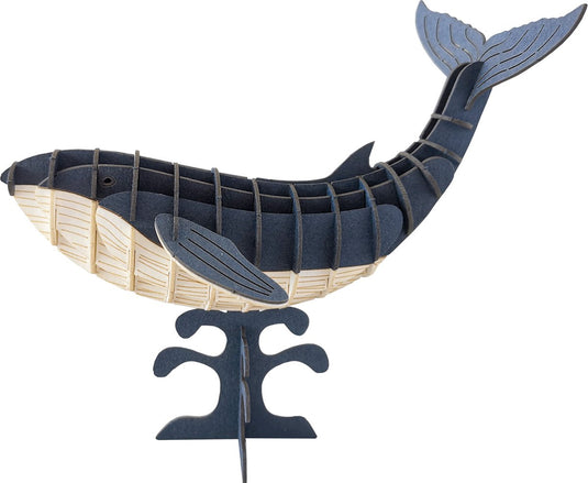Fridolin 3d paper model - blauwe vinvis.