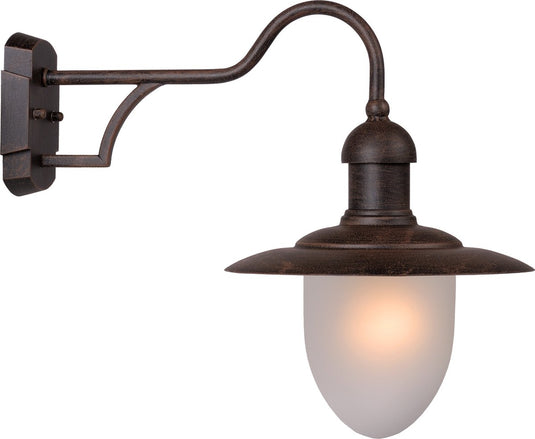 Lucide aruba - wandlamp binnen buiten - ø 25 cm - 1xe27 - ip44 - roest bruin