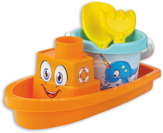 Androni happy fish emmerset 4-delig – oranje met visjesprint