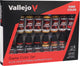 Vallejo hobbyverf acrylverf - 72189 leder en metaal kleuren voor fantasy and wargames - game color - acryl set - 16x verf set - 16x 18 ml