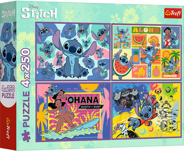 Trefl puzzel disney lilo stitch - 4x250 stukjes - fsc mix.
