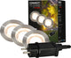 Briloner connect to shine - led grondspot voor buiten - set van 3 - tuinverlichting uitbreidingsset - warm wit licht - ip67 - ø4.5x2.5 cm - 1.5m kabel