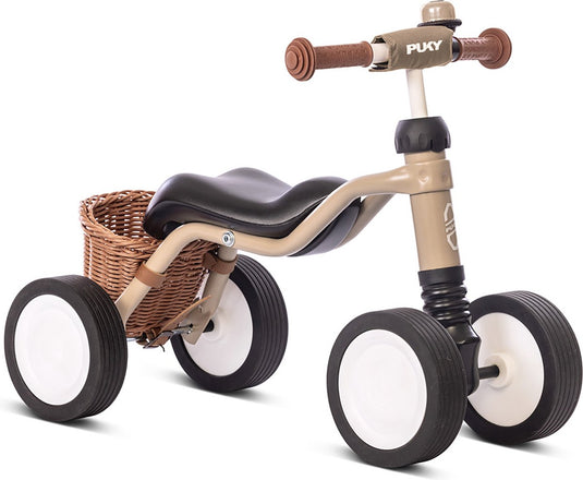 Puky loopfiets - wutsch - beige - met mandje en fietsbel - vanaf 1,5 jaar