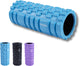 Hush sport - foam massageroller 33x14 cm - met grid patroon - spierherstel triggerpoint massage - eva foam - blauw