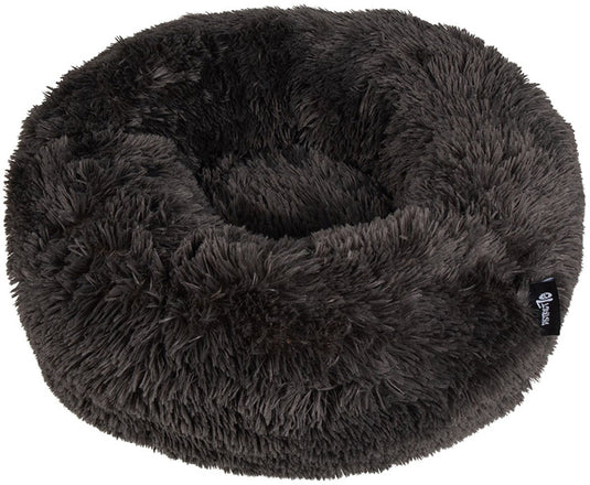 District 70 fuzz donut hondenmand - donker grijs - medium ø 60 cm