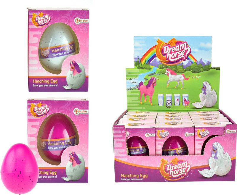 Afbeelding laden in galerijviewer, Toi-toys groei-ei eenhoorn dream horse junior 5,2 cm roze
