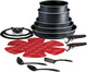 Tefal ingenio so light - pannenset - 16-delig - inductie - stapelbaar - afneembare handgrepen - ruimtebesparend