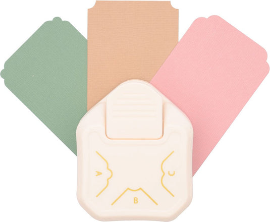 Vaessen creative pons - 3 in 1 hoekpons - ø 4,7,10 mm - ivoor