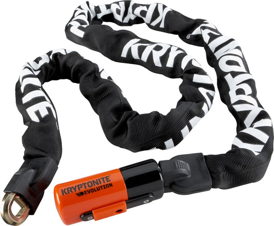 Kryptonite evolution 1012-ketting met geïntegreerd slot – art-3 kettingslot fiets – fietsslot ketting elektrische fiets – 120 cm – staal – zwart