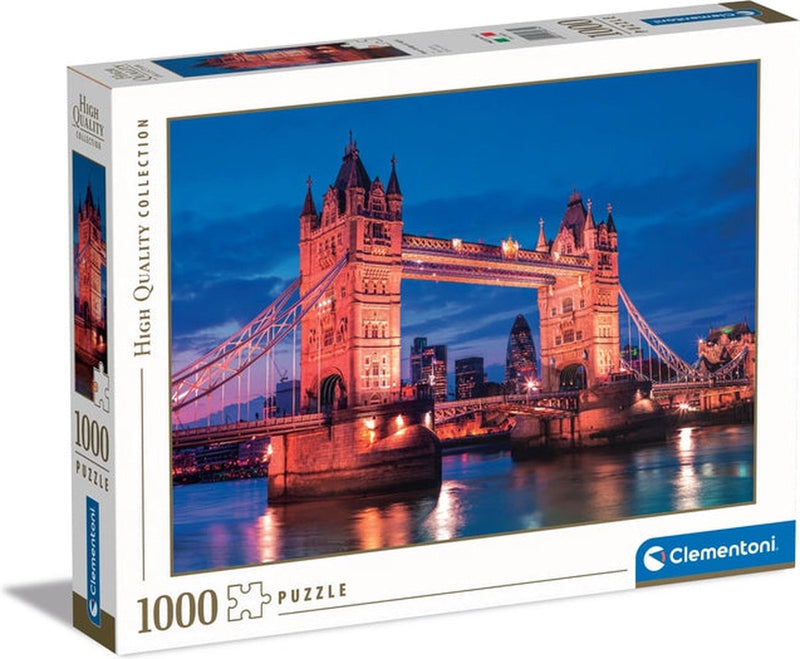 Load image into Gallery viewer, Clementoni legpuzzel tower bridge bij nacht - 1000st.

