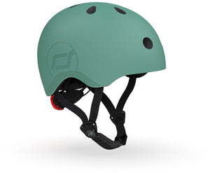 Scoot ride helmet – kinderhelm – s 51-55 cm – led achterlicht – magnetische sluiting – verstelbaar – forest