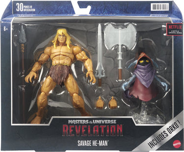 Masters of the universe masterverse revelation savage he-man - speelfiguur