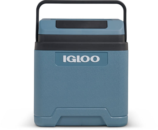 Igloo ie24 dc - thermo elektrische koelbox - 24 liter - 12v dc - tot 20°c onder temperatuur - blauw