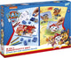 Totum paw patrol 2 in1 knutselset stempelen, kleuren, strijkkralen met chase en marshall cadeautip creatief speelgoed